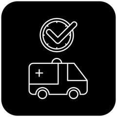 ambulance icon design on time