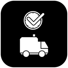 ambulance icon design on time