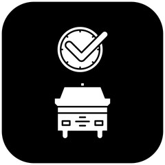 ambulance icon design on time