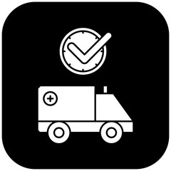 ambulance icon design on time