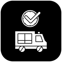 ambulance icon design on time