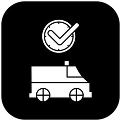 ambulance icon design on time