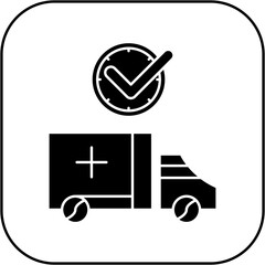 ambulance icon design on time