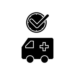 ambulance icon design on time