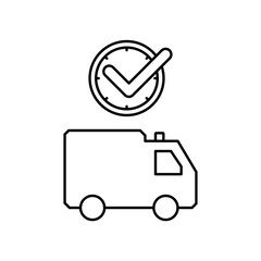ambulance icon design on time