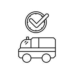 ambulance icon design on time