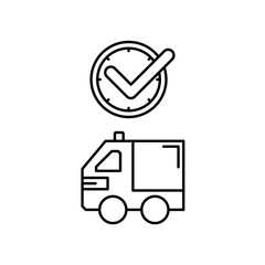 ambulance icon design on time