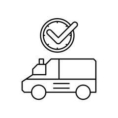 ambulance icon design on time