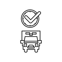 ambulance icon design on time