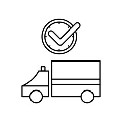 ambulance icon design on time