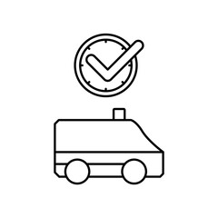 ambulance icon design on time