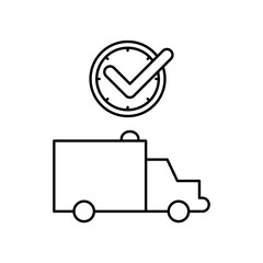 ambulance icon design on time