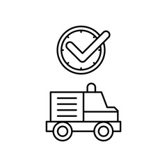 

ambulance icon design on time
