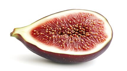 Halved Fig with Visible Seed Interior