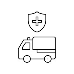 protected ambulance icon design