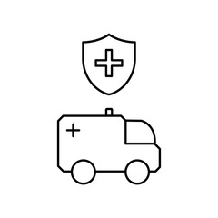 protected ambulance icon design