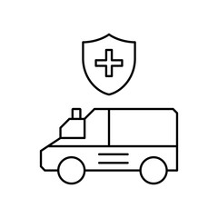 protected ambulance icon design