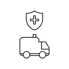 protected ambulance icon design