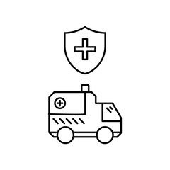 protected ambulance icon design