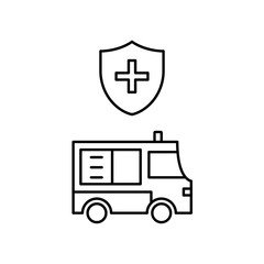 protected ambulance icon design
