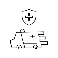 protected ambulance icon design
