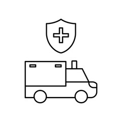 protected ambulance icon design