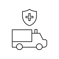 protected ambulance icon design