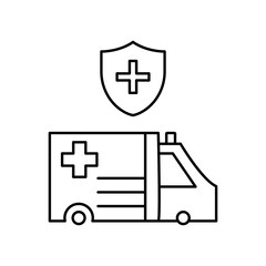 protected ambulance icon design