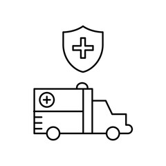 protected ambulance icon design