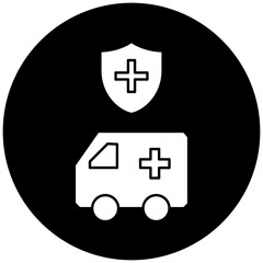 protected ambulance icon design