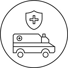 protected ambulance icon design