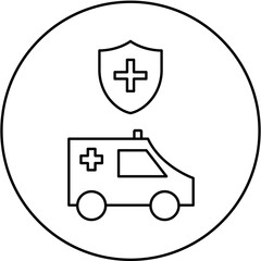 protected ambulance icon design