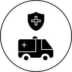 protected ambulance icon design