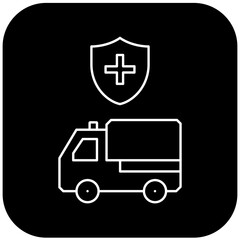 protected ambulance icon design