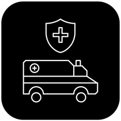 protected ambulance icon design