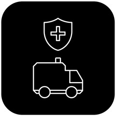 protected ambulance icon design