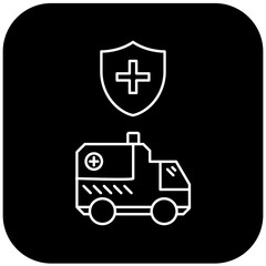 protected ambulance icon design