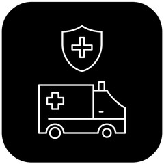 protected ambulance icon design