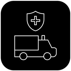 protected ambulance icon design
