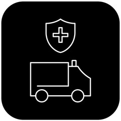 protected ambulance icon design