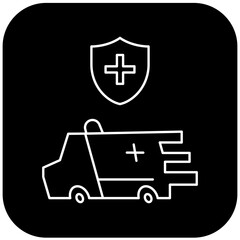 protected ambulance icon design