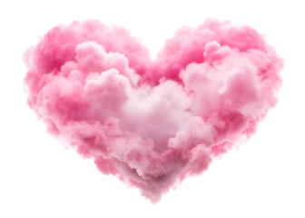 pink cloud heart clipart png image on transparent background
