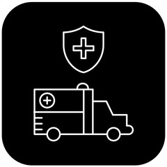 protected ambulance icon design