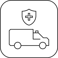 protected ambulance icon design