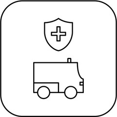 protected ambulance icon design