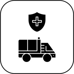 protected ambulance icon design
