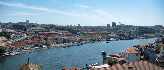 View over the River Douro in Porto, Portugal, towards Vila Nova de Gaia