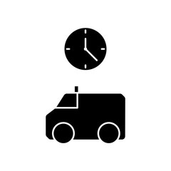  ambulance time icon design