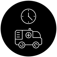  ambulance time icon design