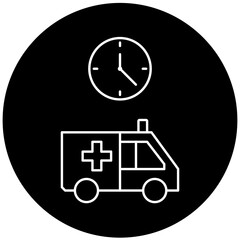  ambulance time icon design